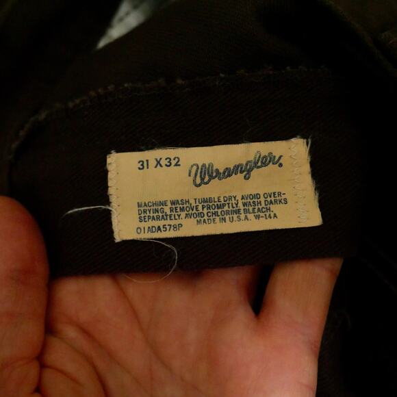 Vintage Wrangler Mens Pants Bootcut Western Rodeo Brown 70s 31 x 32 USA - Picture 11 of 11